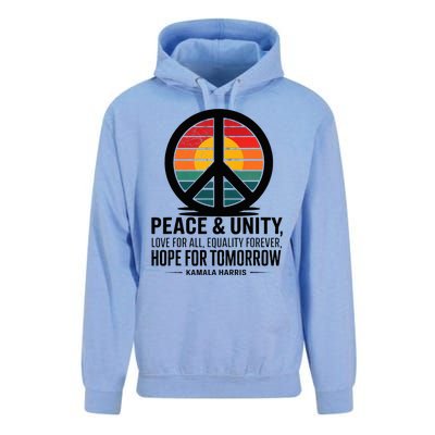 Peace Unity Love For All Equality Forever Hope For Tomorrow Unisex Surf Hoodie