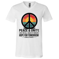 Peace Unity Love For All Equality Forever Hope For Tomorrow V-Neck T-Shirt