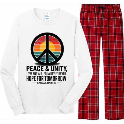 Peace Unity Love For All Equality Forever Hope For Tomorrow Long Sleeve Pajama Set