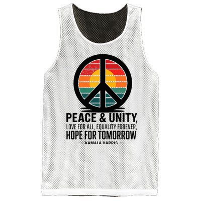 Peace Unity Love For All Equality Forever Hope For Tomorrow Mesh Reversible Basketball Jersey Tank