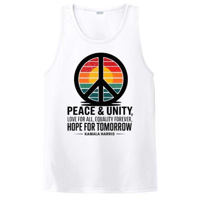 Peace Unity Love For All Equality Forever Hope For Tomorrow PosiCharge Competitor Tank