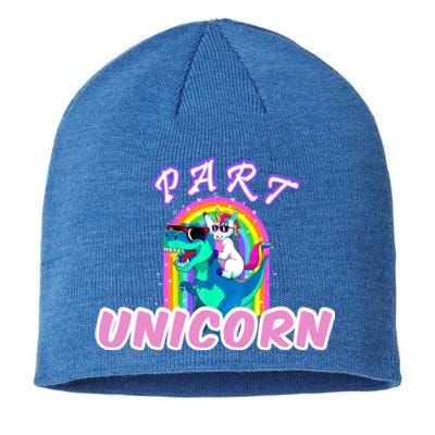 Part Unicorn Lover Funny Unicorn Riding Dinosaur Meaningful Gift Sustainable Beanie