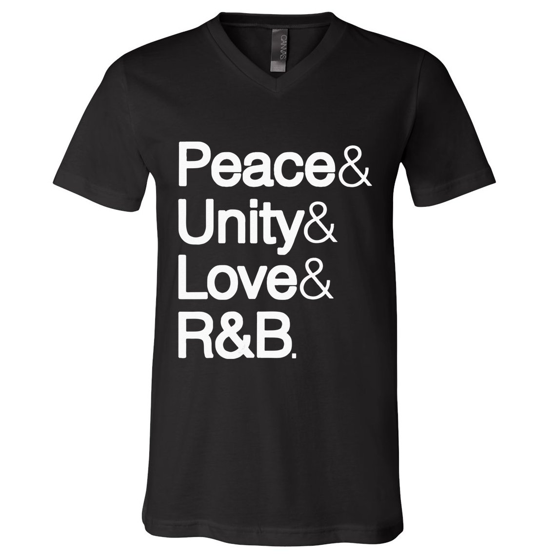 Peace Unity Love & R&B RnB Soul Music Lovers V-Neck T-Shirt