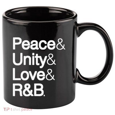 Peace Unity Love & R&B RnB Soul Music Lovers 11oz C Handle Ceramic Mug