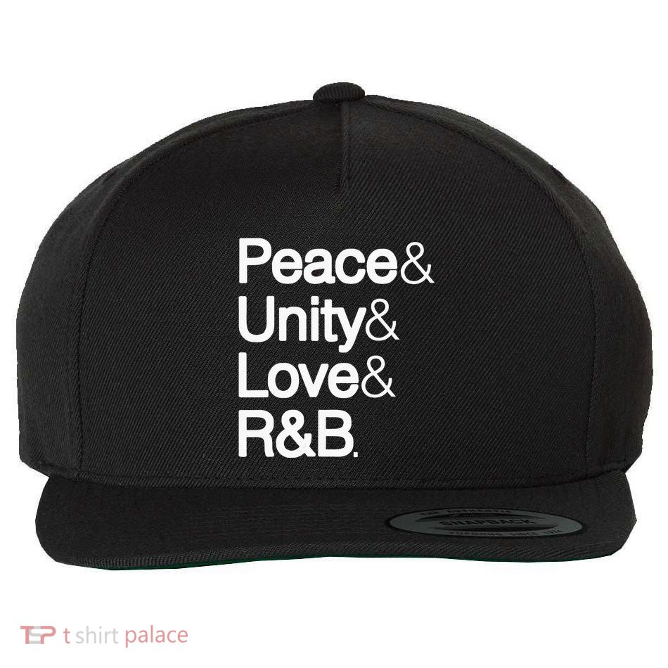 Peace Unity Love & R&B RnB Soul Music Lovers Wool Snapback Cap