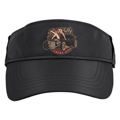 Pin Up Lucky Girl Classic Hot Rod Rockabilly Adult Drive Performance Visor