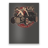 Pin Up Lucky Girl Classic Hot Rod Rockabilly Poster