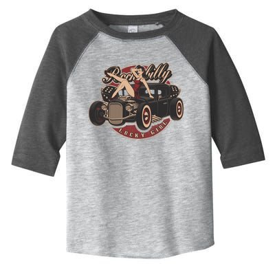 Pin Up Lucky Girl Classic Hot Rod Rockabilly Toddler Fine Jersey T-Shirt