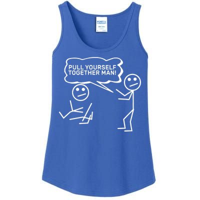 Pull Yourself Together Man Ladies Essential Tank