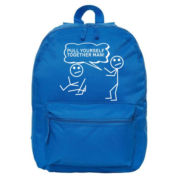 Pull Yourself Together Man 16 in Basic Backpack
