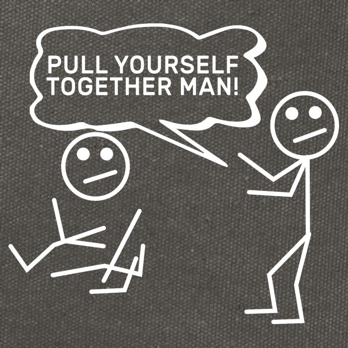 Pull Yourself Together Man Cotton Canvas Backpack