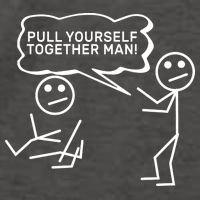 Pull Yourself Together Man Vector Backpack