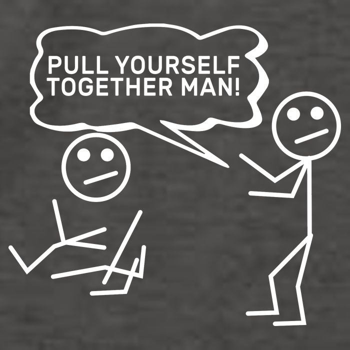 Pull Yourself Together Man Vector Backpack