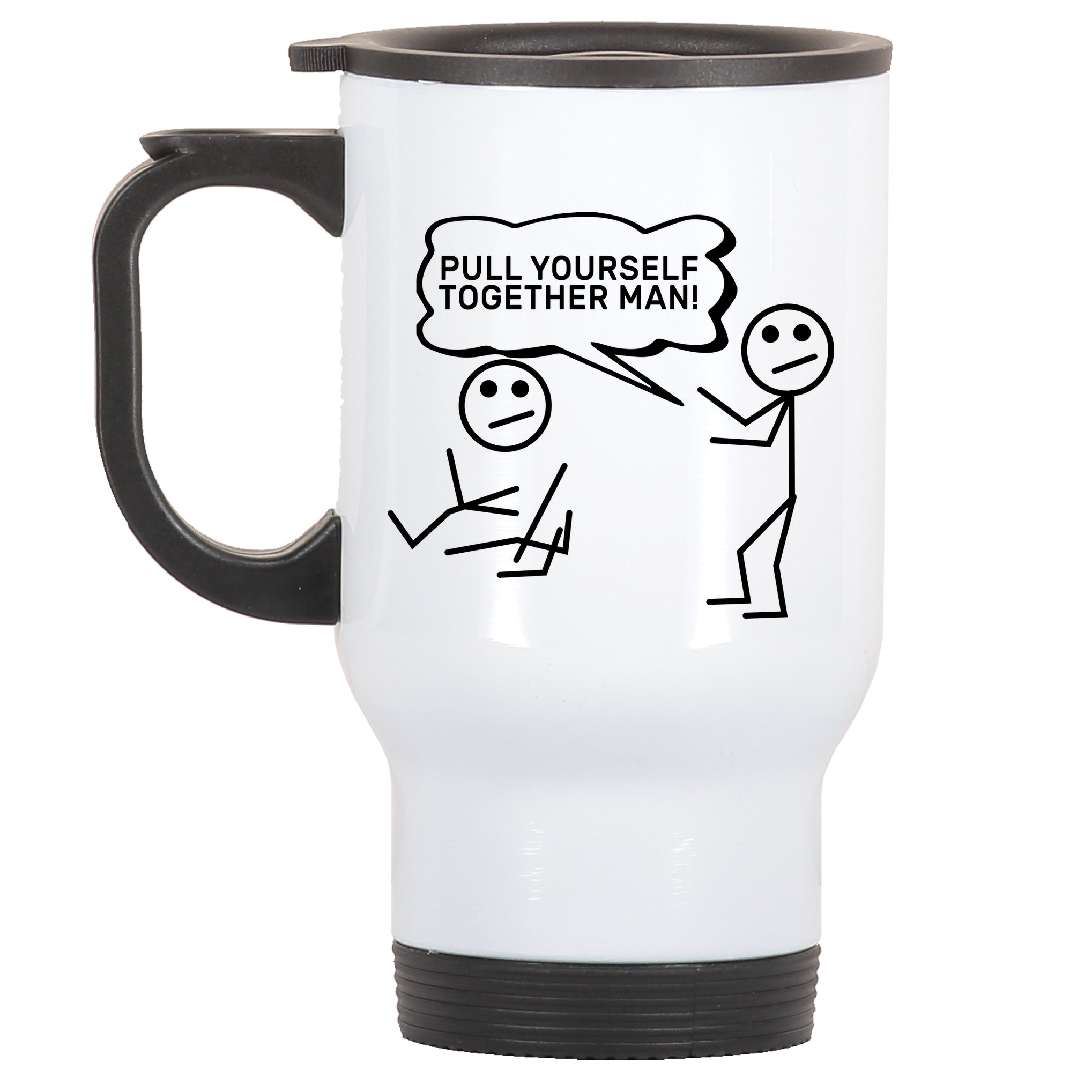 Pull Yourself Together Man Stainless Steel Travel Mug