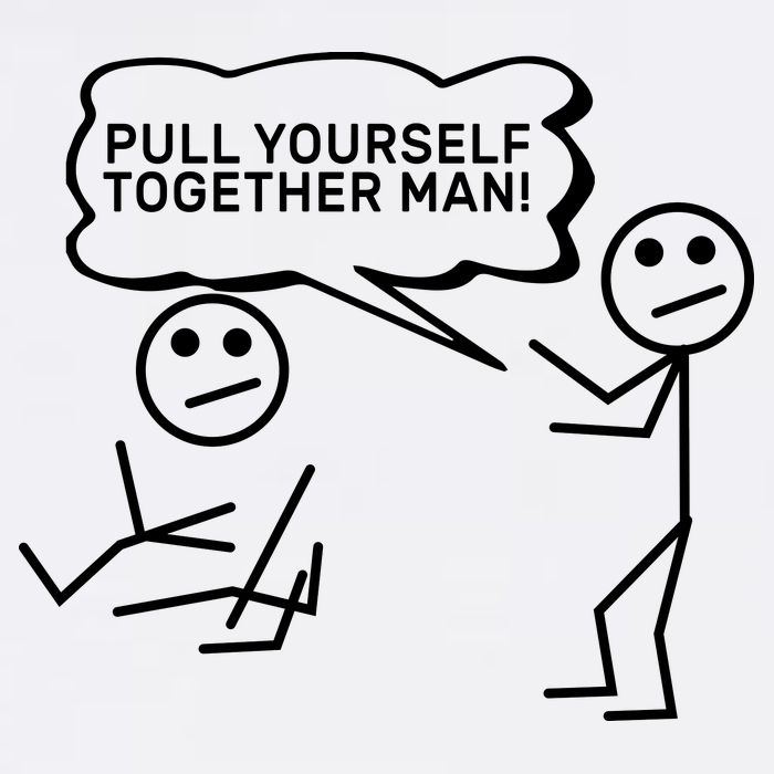 Pull Yourself Together Man Stainless Steel Travel Mug