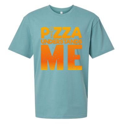 Pizza Understands Me Quirky Funny Pizza Gift Sueded Cloud Jersey T-Shirt