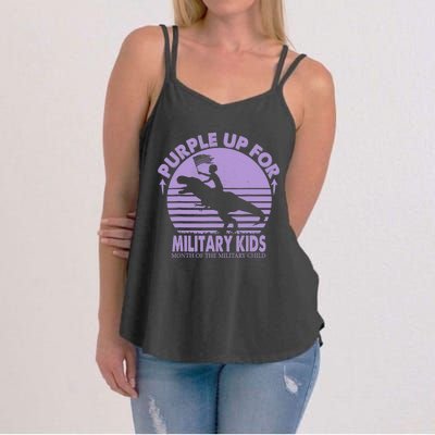 Purple Up Military Month Of The Military T Rex Child Women's Strappy Tank