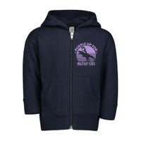 Purple Up Military Month Of The Military T Rex Child Toddler Zip Fleece Hoodie