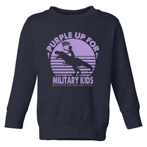 Purple Up Military Month Of The Military T Rex Child Toddler Sweatshirt