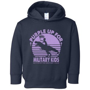 Purple Up Military Month Of The Military T Rex Child Toddler Hoodie