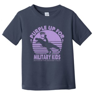 Purple Up Military Month Of The Military T Rex Child Toddler T-Shirt