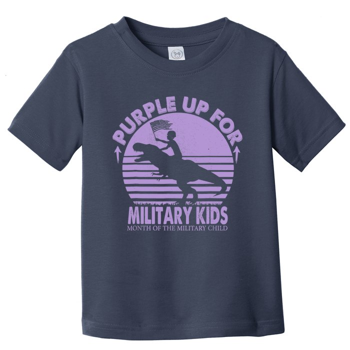 Purple Up Military Month Of The Military T Rex Child Toddler T-Shirt