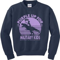 Purple Up Military Month Of The Military T Rex Child Kids Sweatshirt