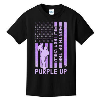 Purple Up Military April Military Month Kids T-Shirt