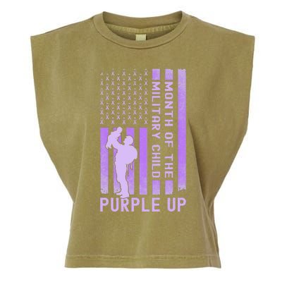 Purple Up Military April Military Month Garment-Dyed Women's Muscle Tee