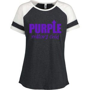 Purple Up Military Month Purple Up Gift Enza Ladies Jersey Colorblock Tee