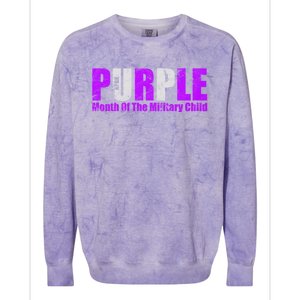 Purple Up Month Of Military Awareness Gift Colorblast Crewneck Sweatshirt