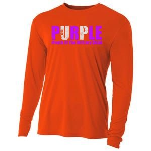 Purple Up Month Of Military Awareness Gift Cooling Performance Long Sleeve Crew