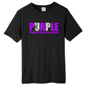 Purple Up Month Of Military Awareness Gift Tall Fusion ChromaSoft Performance T-Shirt