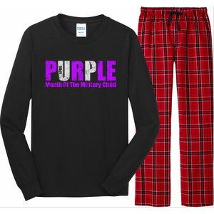 Purple Up Month Of Military Awareness Gift Long Sleeve Pajama Set