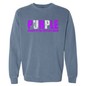 Purple Up Month Of Military Awareness Gift Garment-Dyed Sweatshirt