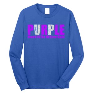 Purple Up Month Of Military Awareness Gift Long Sleeve Shirt