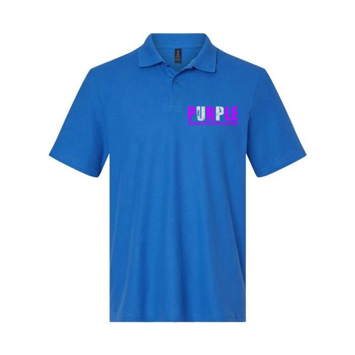 Purple Up Month Of Military Awareness Gift Softstyle Adult Sport Polo