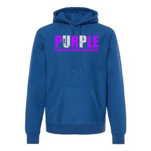 Purple Up Month Of Military Awareness Gift Premium Hoodie