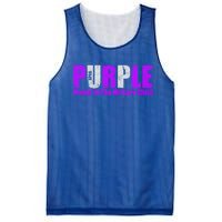 Purple Up Month Of Military Awareness Gift Mesh Reversible Basketball Jersey Tank