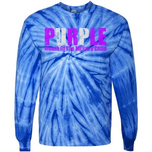 Purple Up Month Of Military Awareness Gift Tie-Dye Long Sleeve Shirt