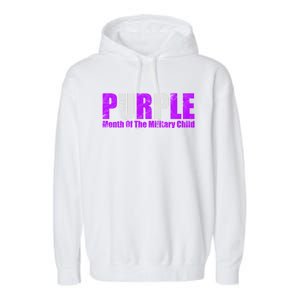 Purple Up Month Of Military Awareness Gift Garment-Dyed Fleece Hoodie