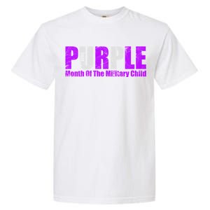 Purple Up Month Of Military Awareness Gift Garment-Dyed Heavyweight T-Shirt