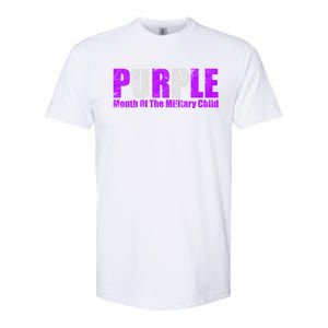 Purple Up Month Of Military Awareness Gift Softstyle CVC T-Shirt