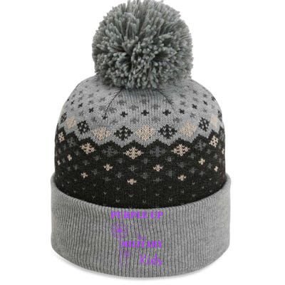 Purple Up Military Child The Baniff Cuffed Pom Beanie