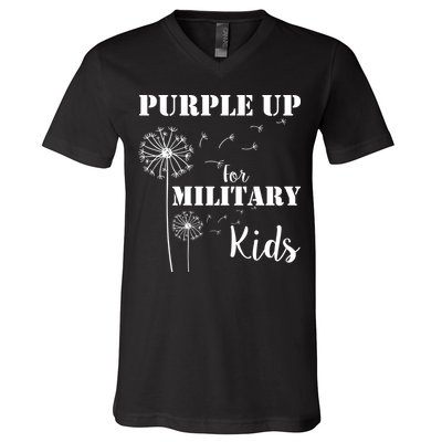 Purple Up Military Child V-Neck T-Shirt