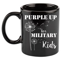 Purple Up Military Child 11oz C Handle Ceramic Mug