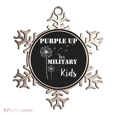 Purple Up Military Child Metallic Star Ornament