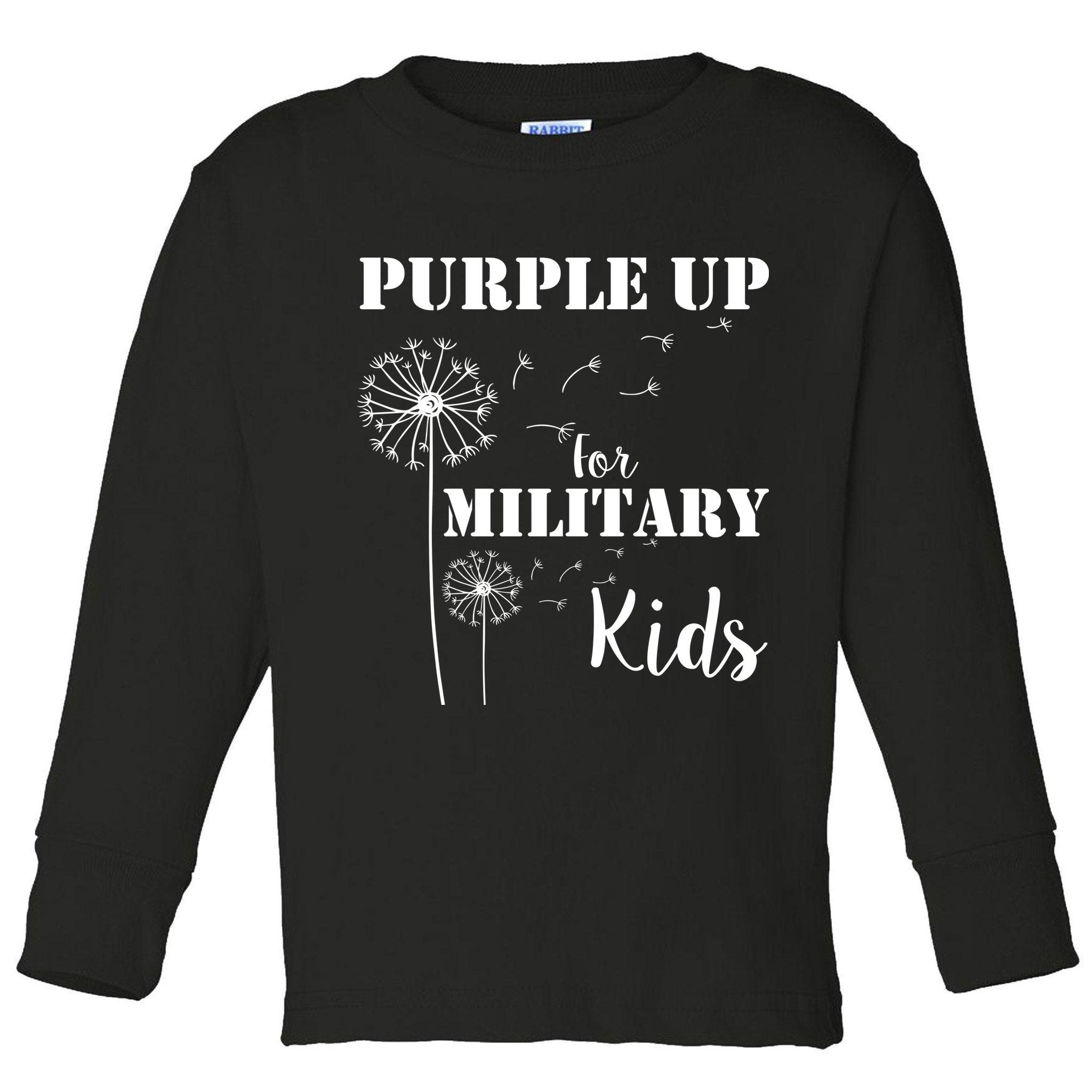 Purple Up Military Child Toddler Long Sleeve Shirt