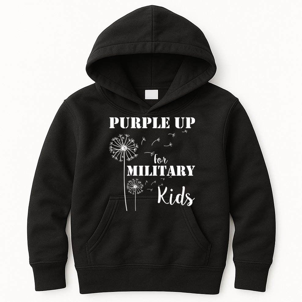Purple Up Military Child Kids Hoodie