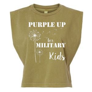 Purple Up Military Child Garment-Dyed Women's Muscle Tee